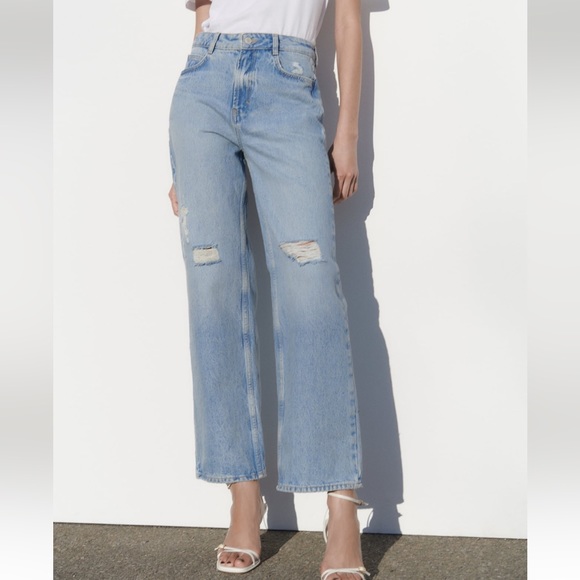 Zara Jeans Nwt Zara High Rise Straight Leg Jeans Poshmark